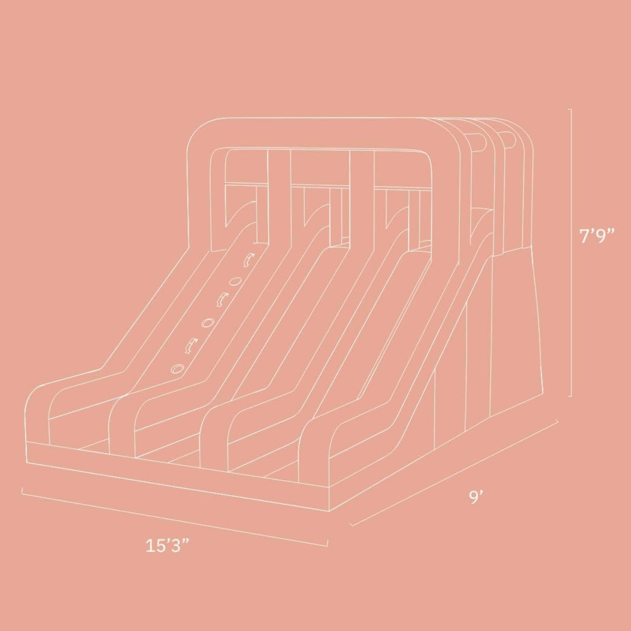 Tobogán Inflable Double Racing