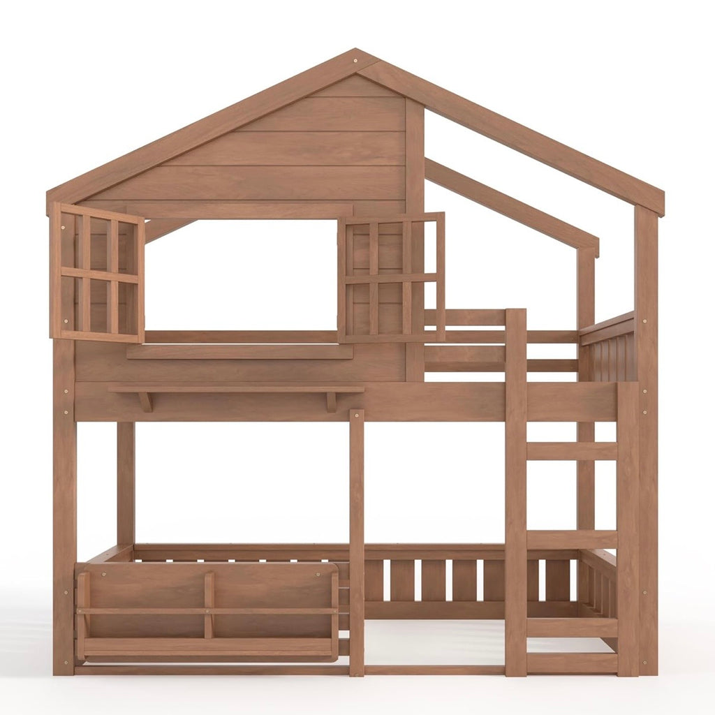 Cama Litera Casita Roble