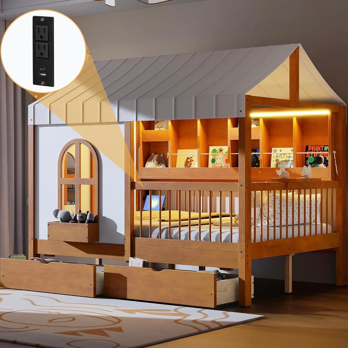 Cama Playhouse Maple