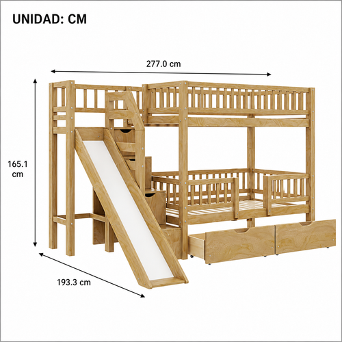 Cama Litera Avellana