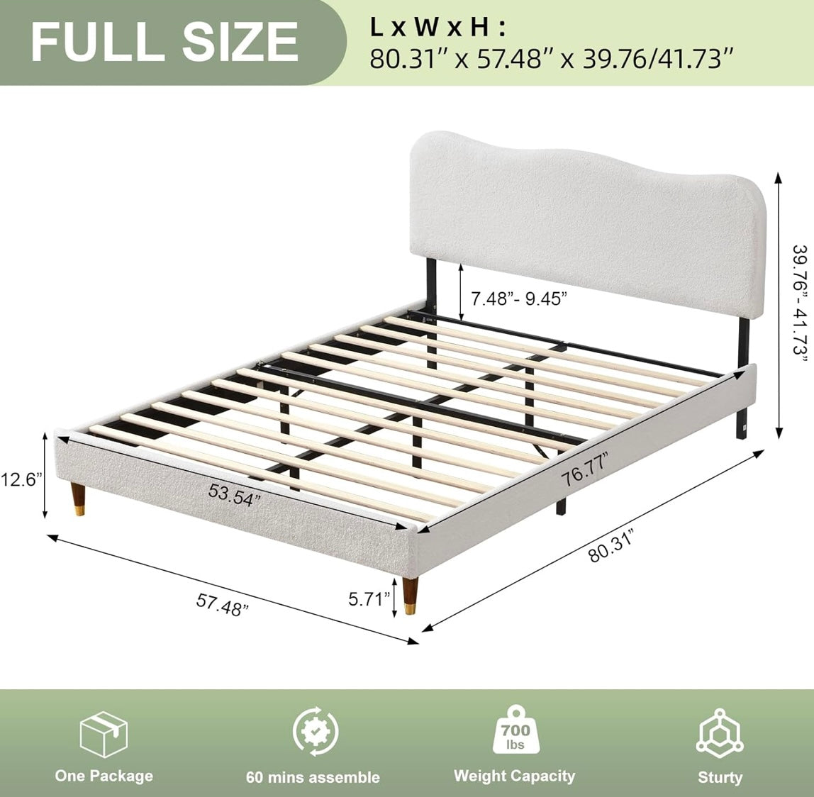 Cama Bouclé Curve