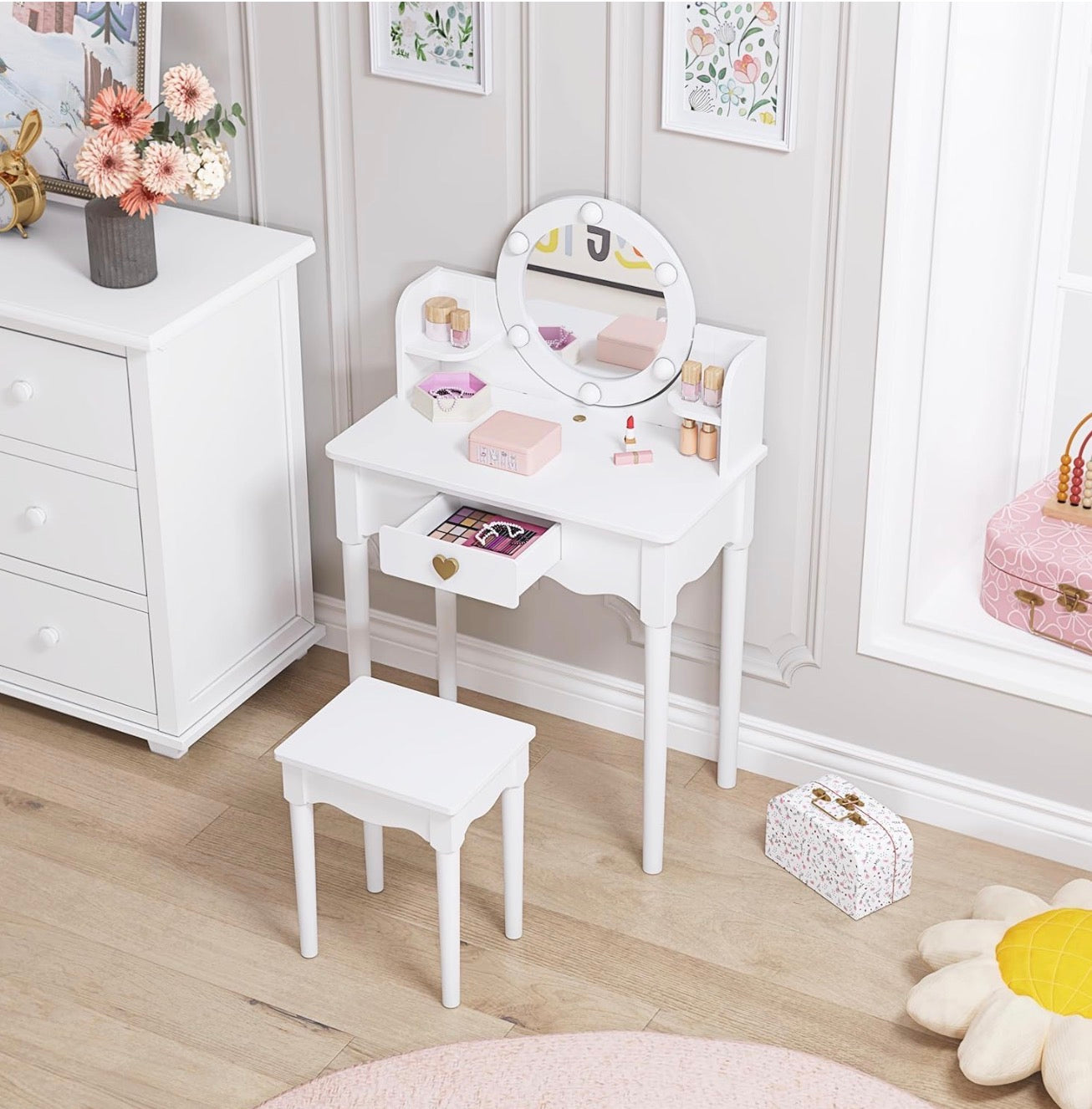 Tocador Vanity Princess Lor White