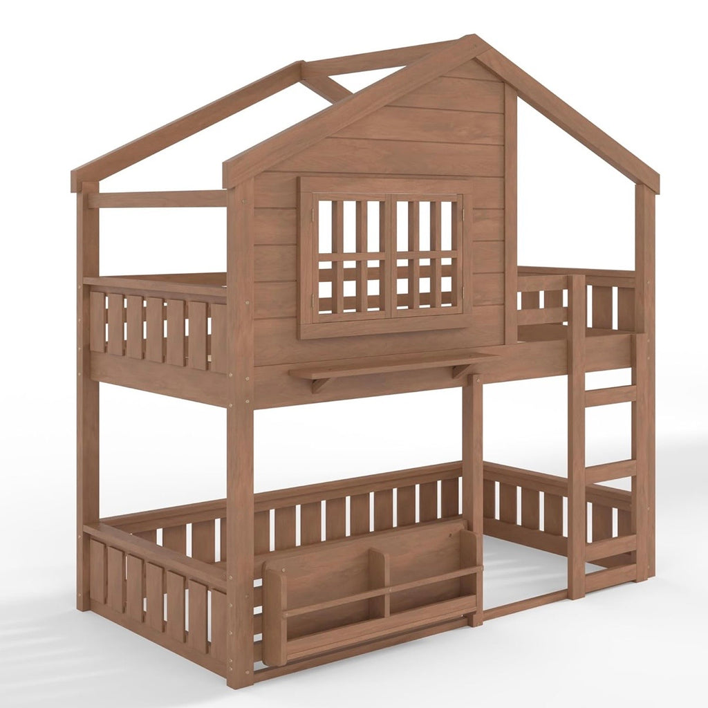 Cama Litera Casita Roble