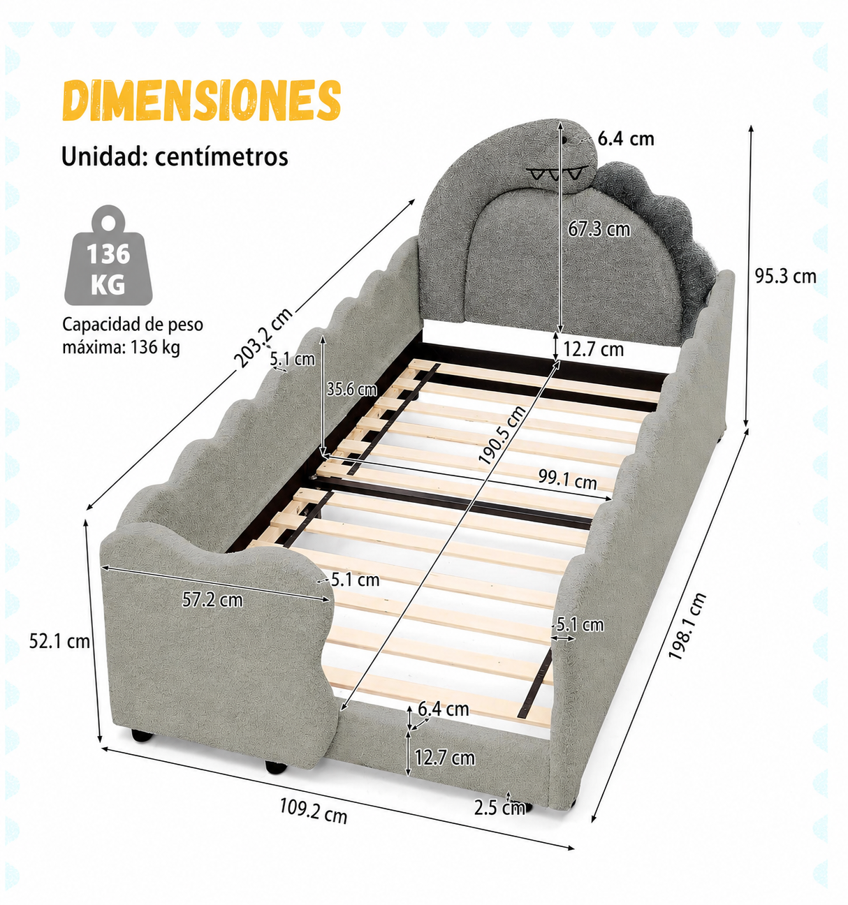 Cama Dinosaur Individual