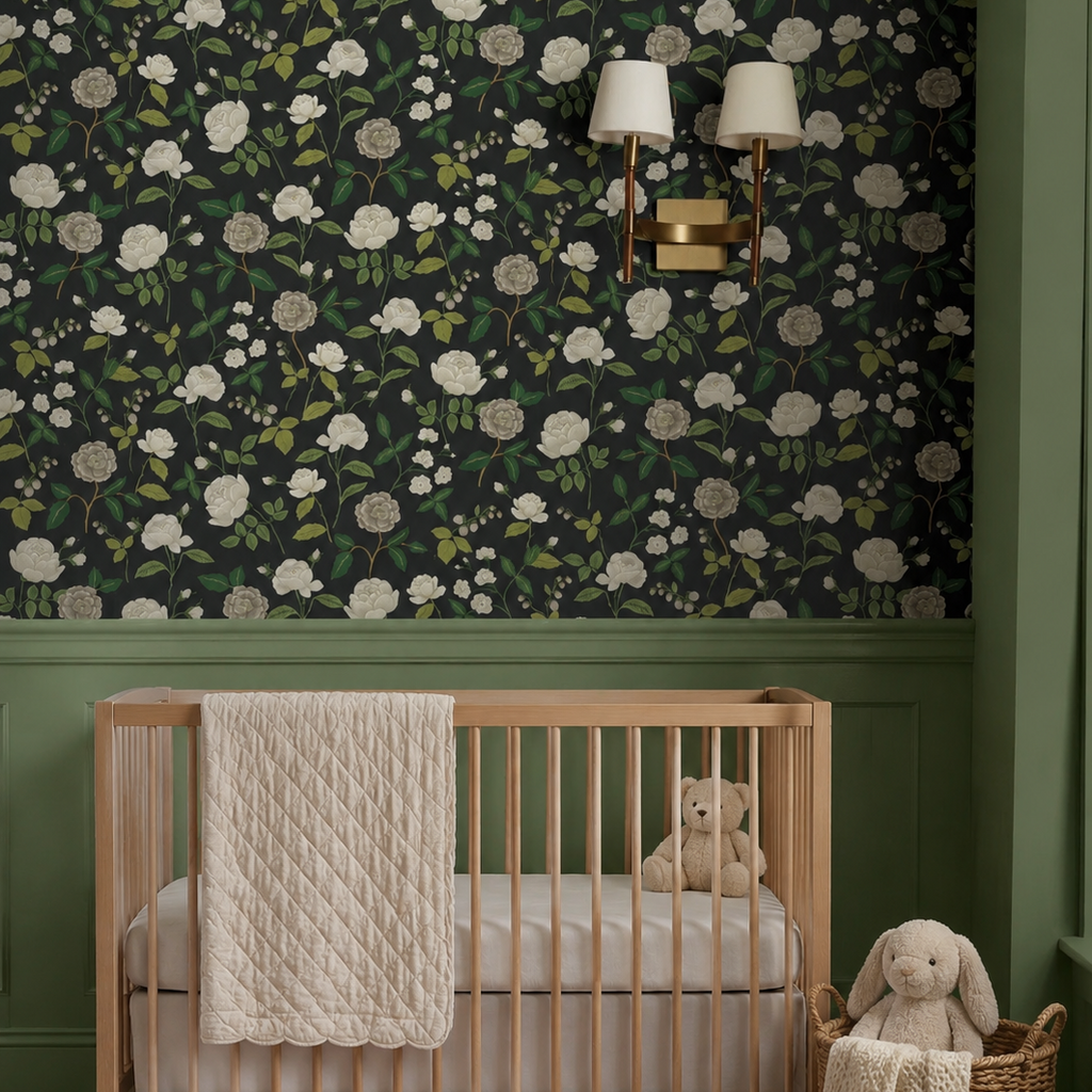 Papel Tapiz Midnight Rose Garden