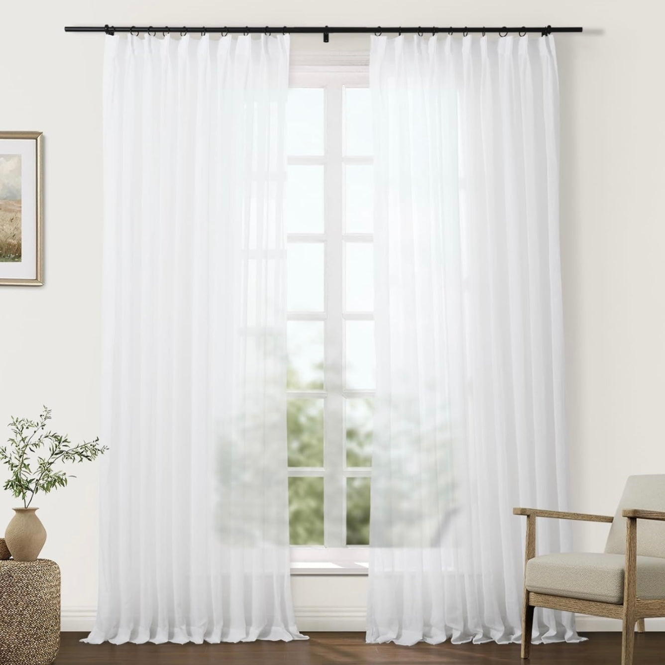 Set De Cortinas Blancas
