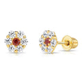 Aretes Piedras Flor
