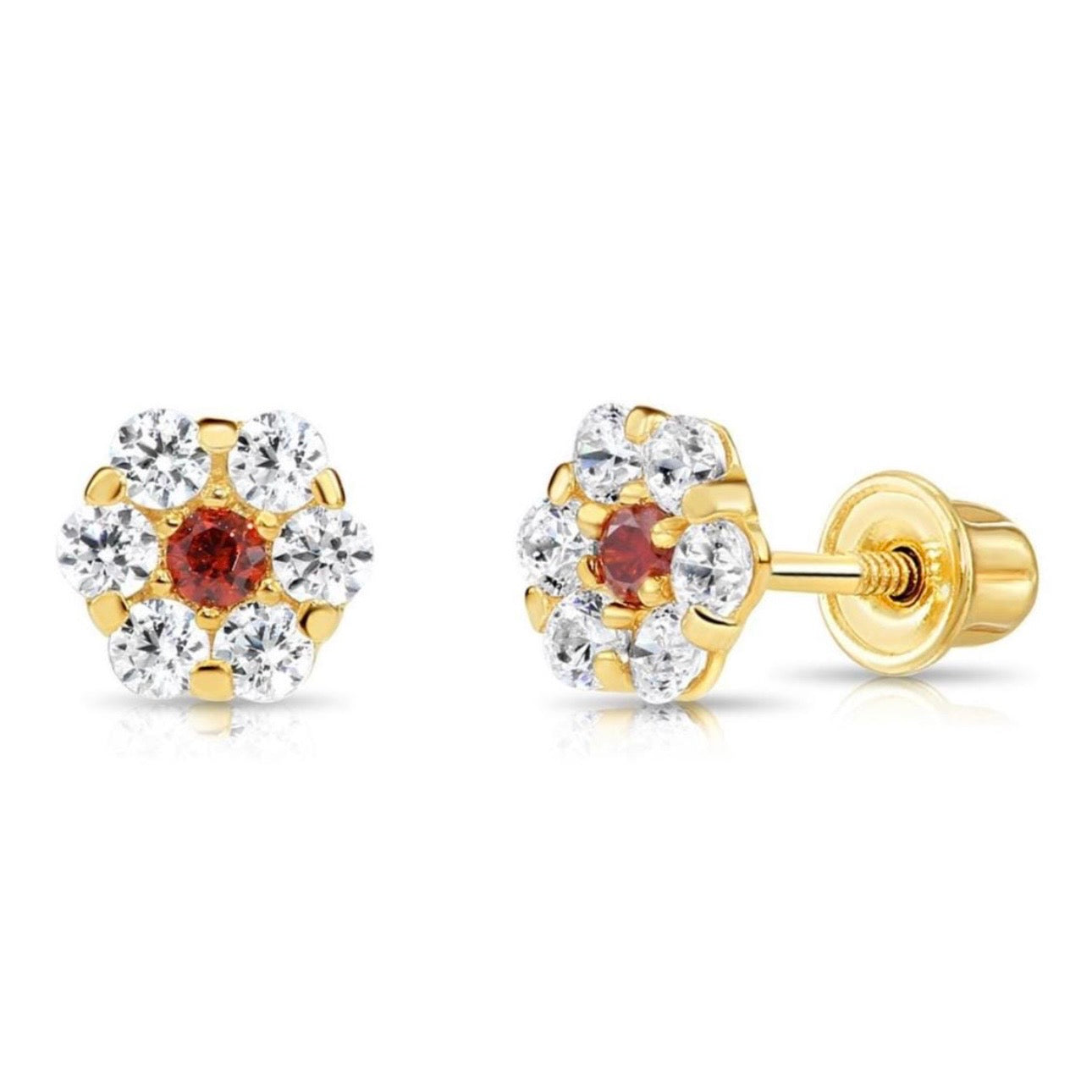 Aretes Piedras Flor