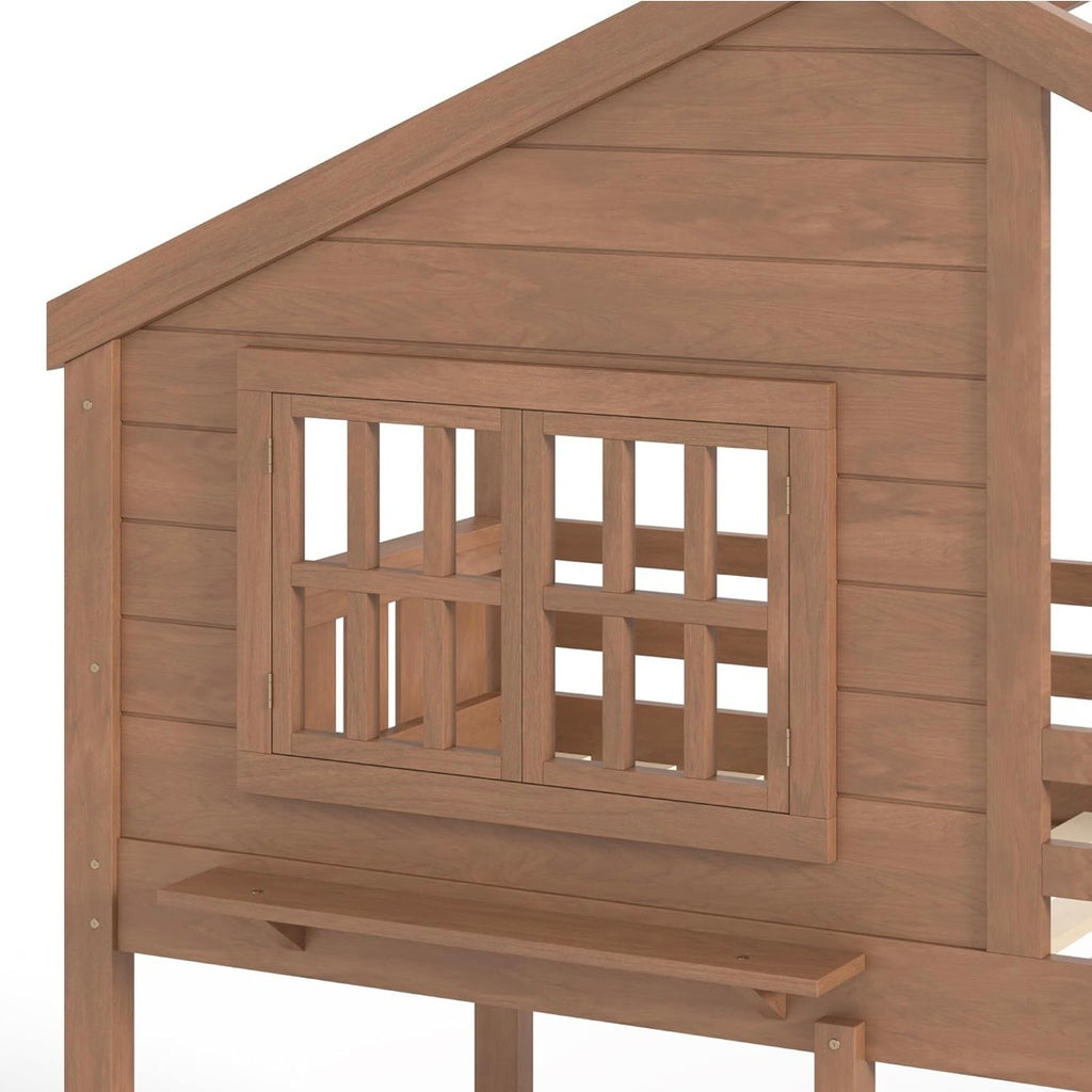Cama Litera Casita Roble
