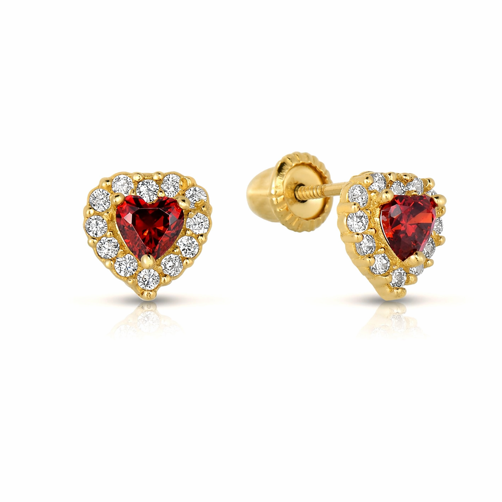 Aretes Piedras Corazón