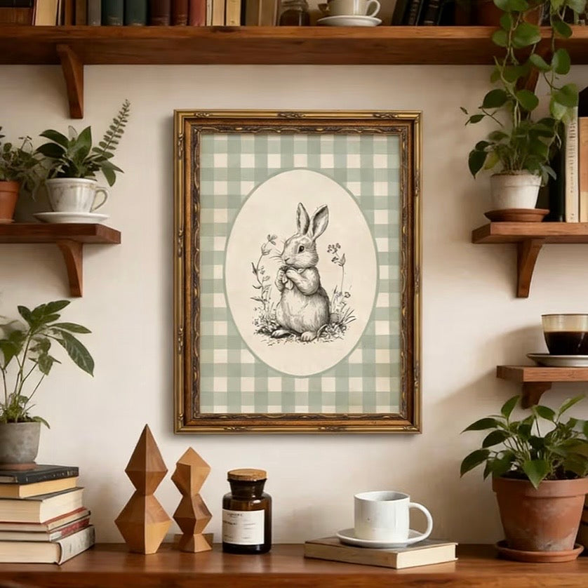 Cuadro Decorativo Bunny Vintage