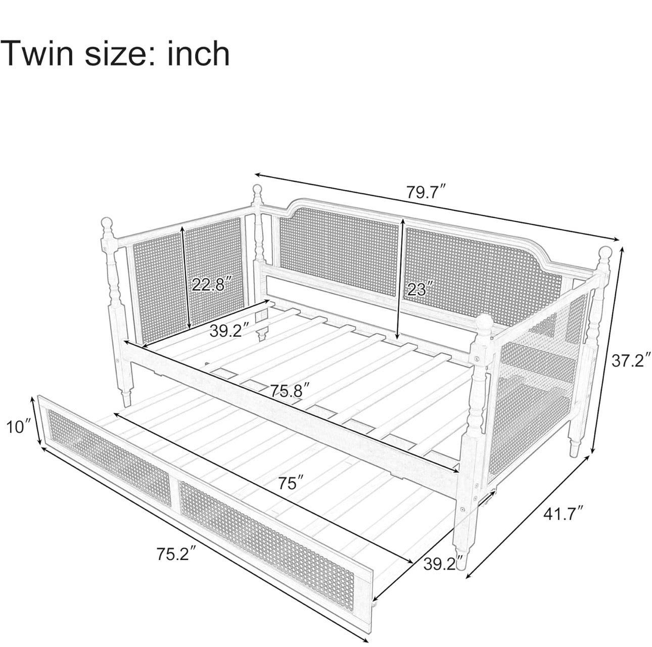 Cama Rattan Provence