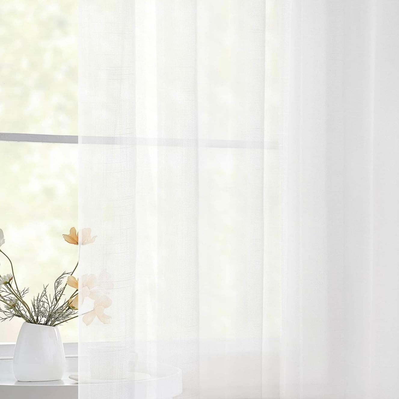 Set De Cortinas Blancas
