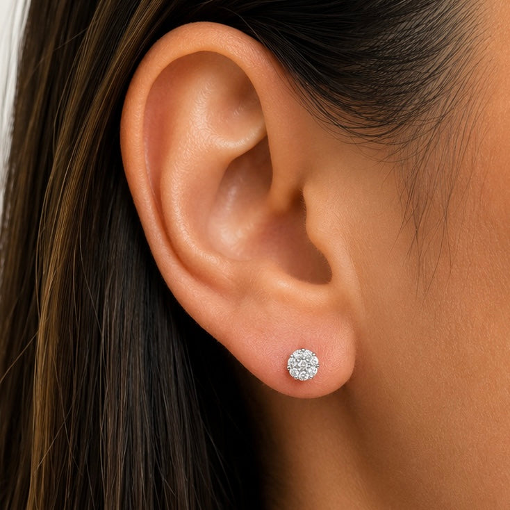 Aretes Rosette Diamond