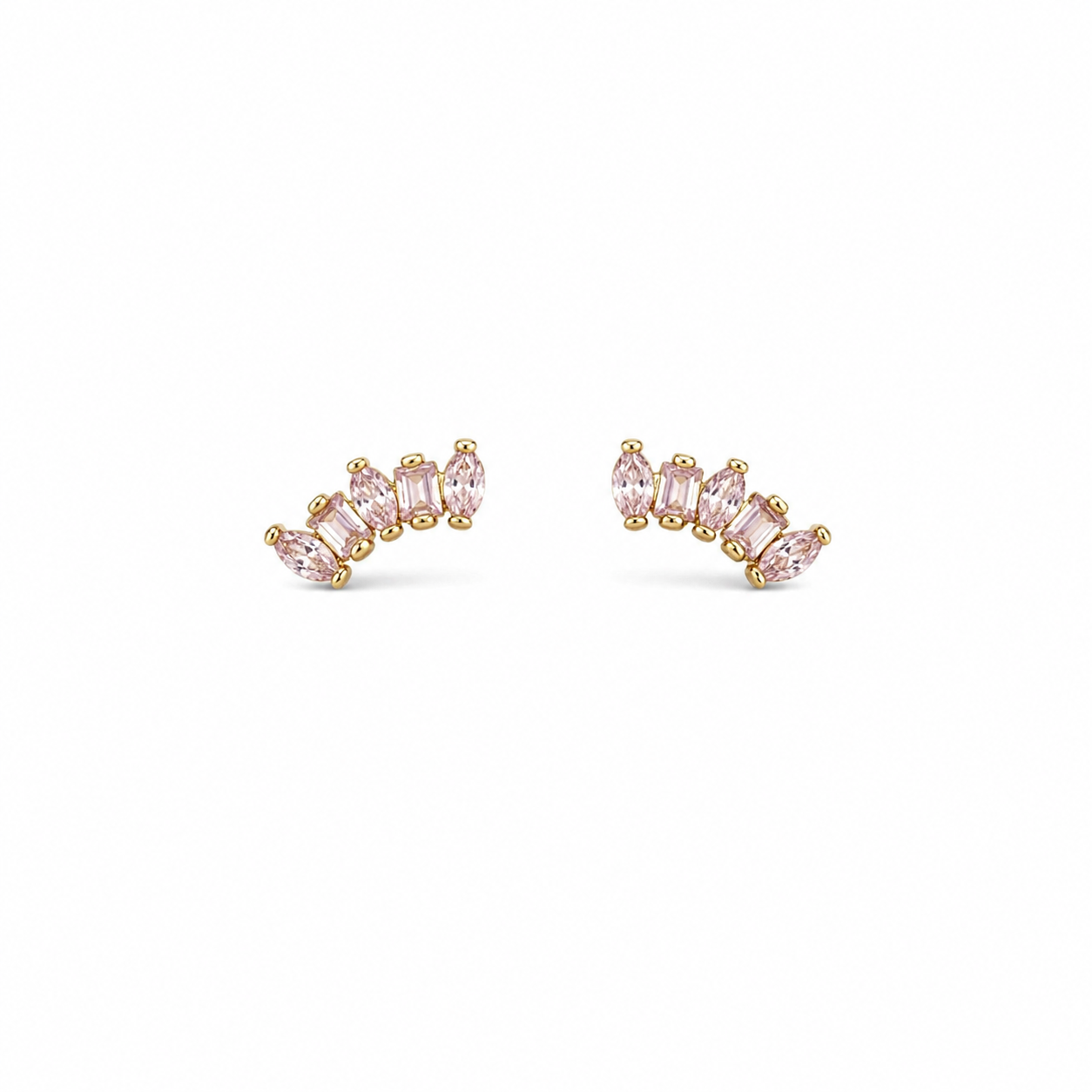 Aretes Rosa Baguette
