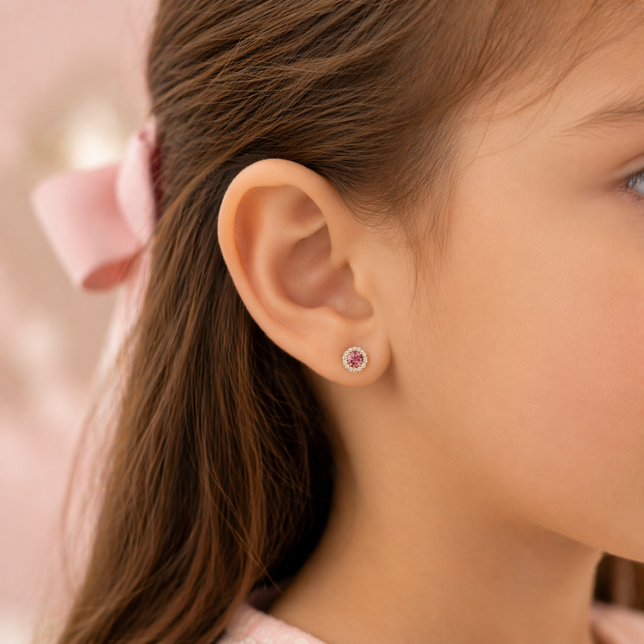 Aretes Piedras Circular