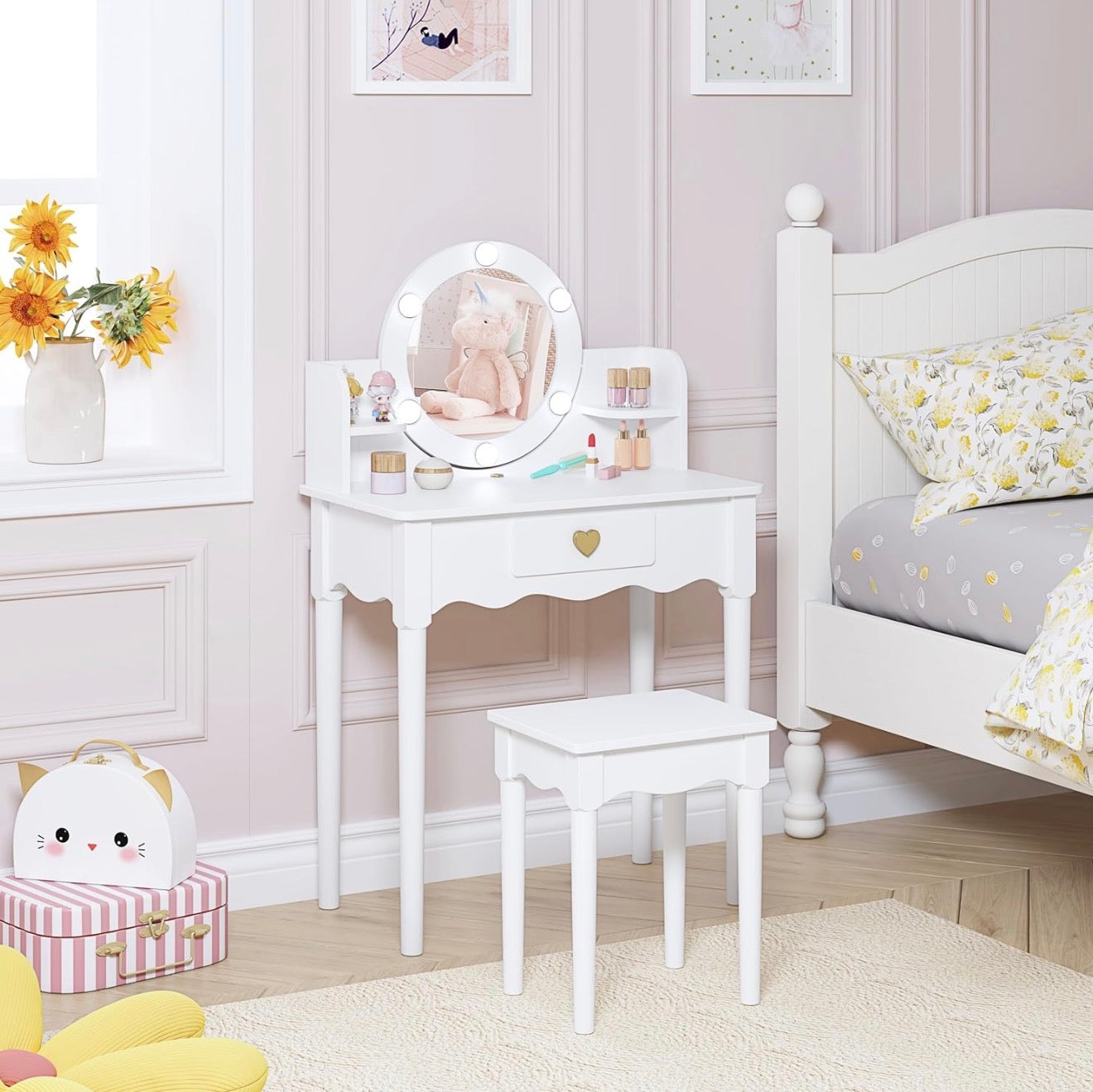 Tocador Vanity Princess Lor White