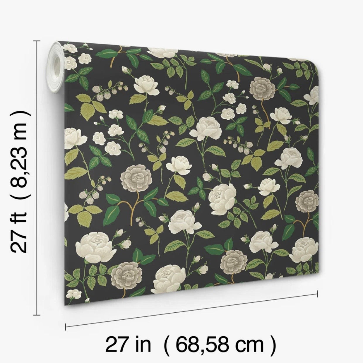 Papel Tapiz Midnight Rose Garden