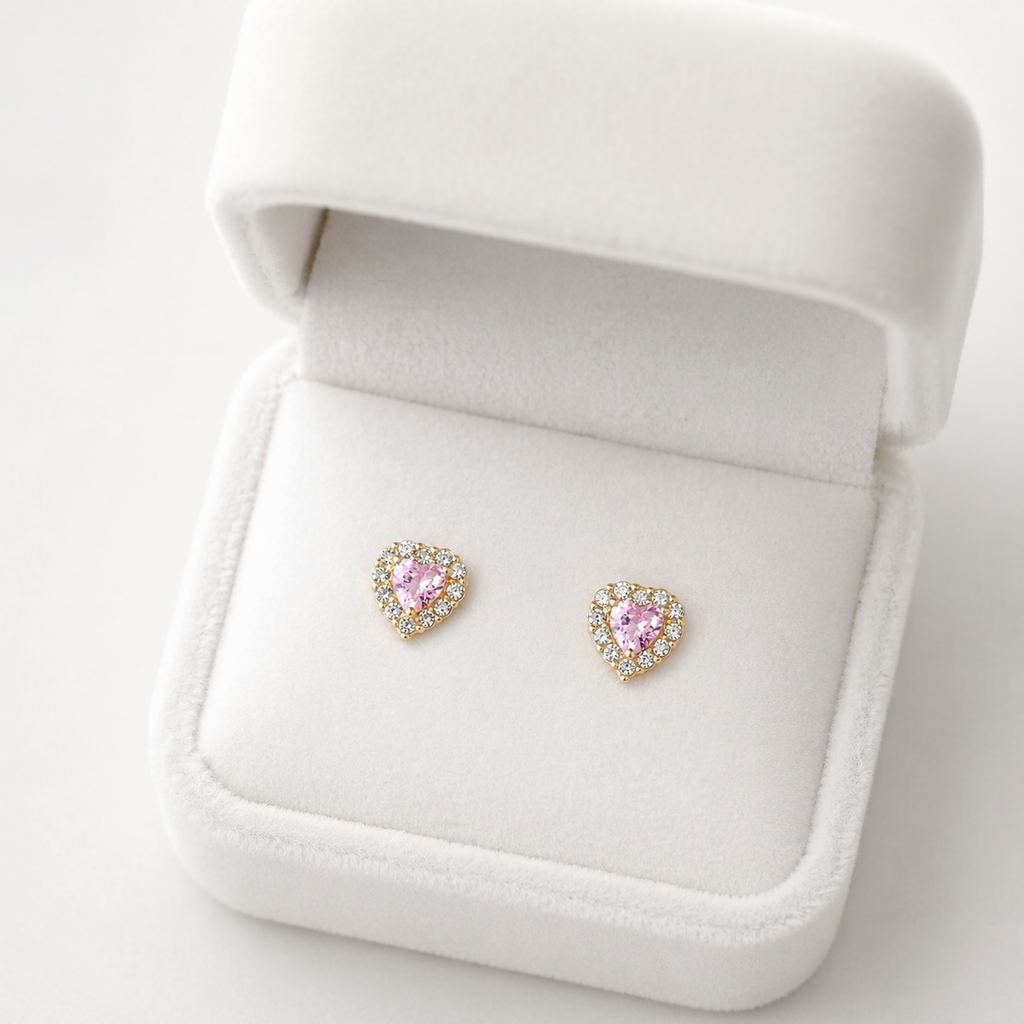 Aretes Piedras Corazón