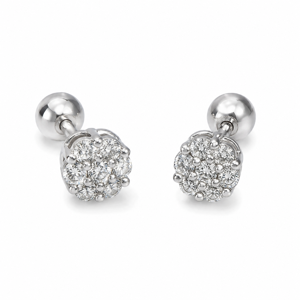 Aretes Rosette Diamond