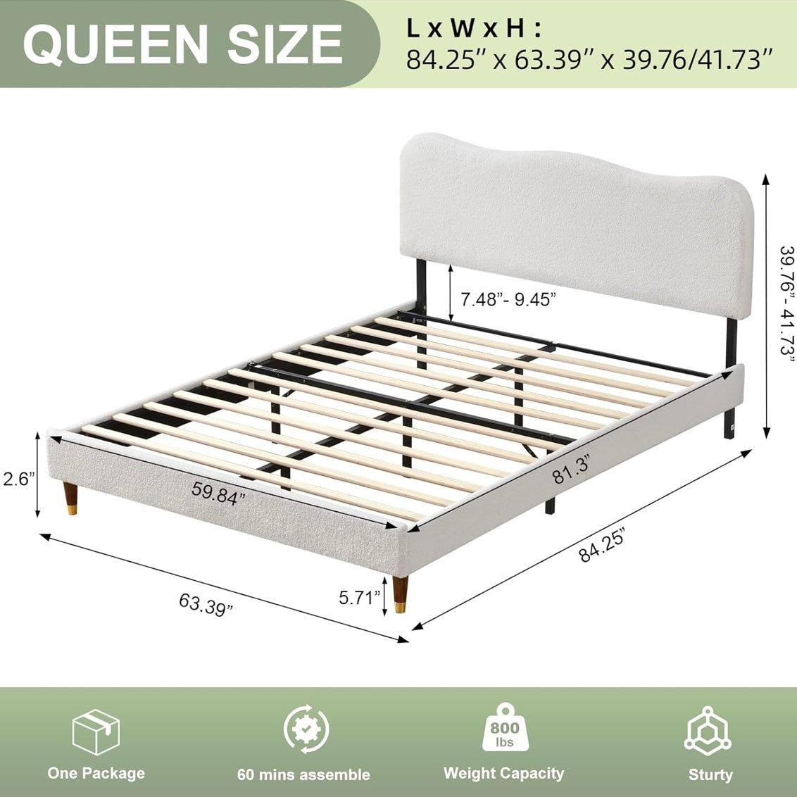 Cama Bouclé Curve