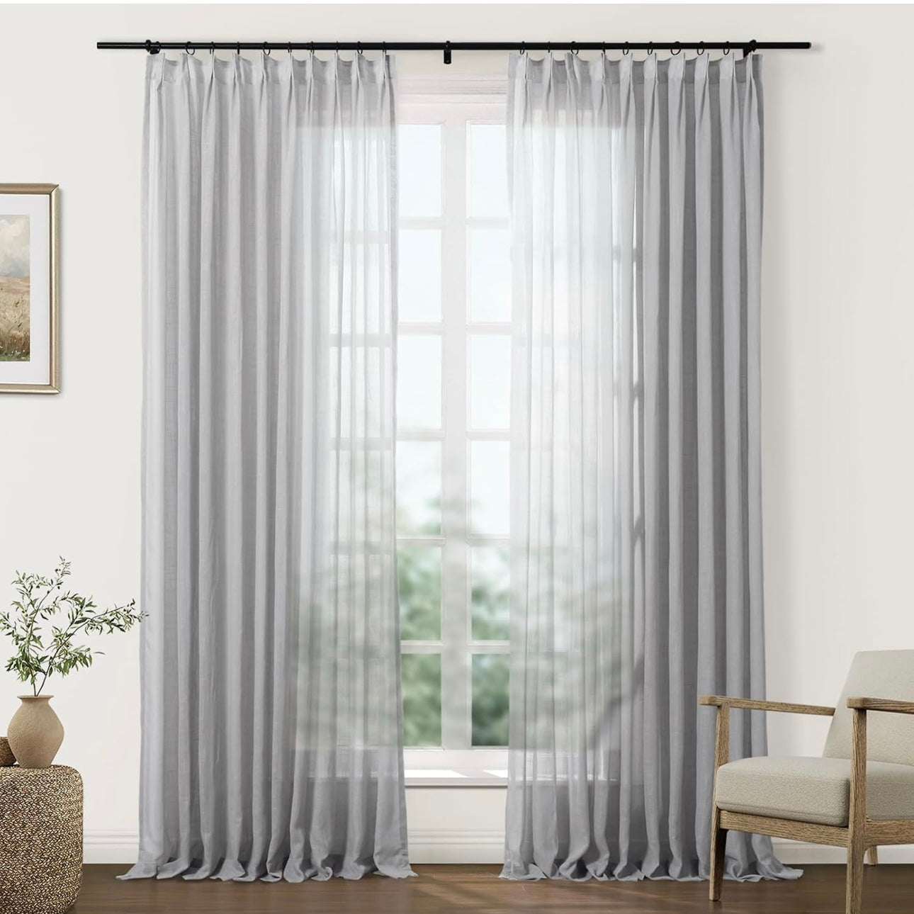 Set De Cortinas Gris Claro