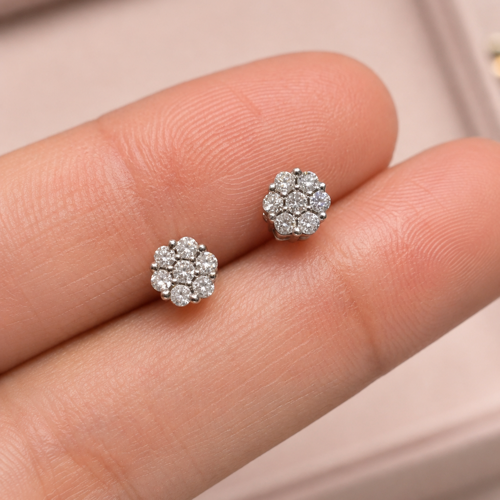 Aretes Rosette Diamond