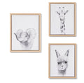 Set de 3 Cuadros Decorativos con Marco