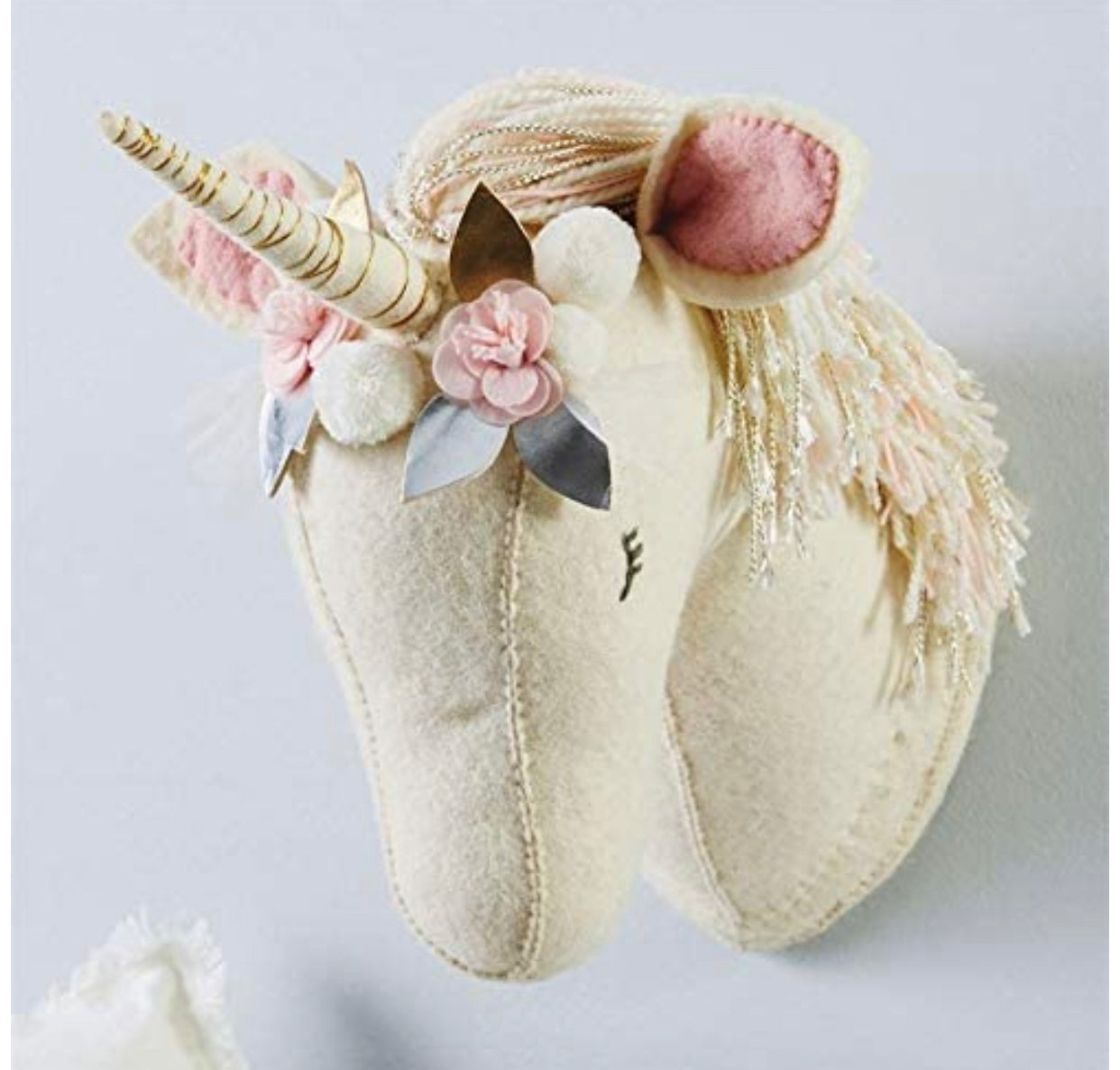 Cabeza de Unicornio con Flores